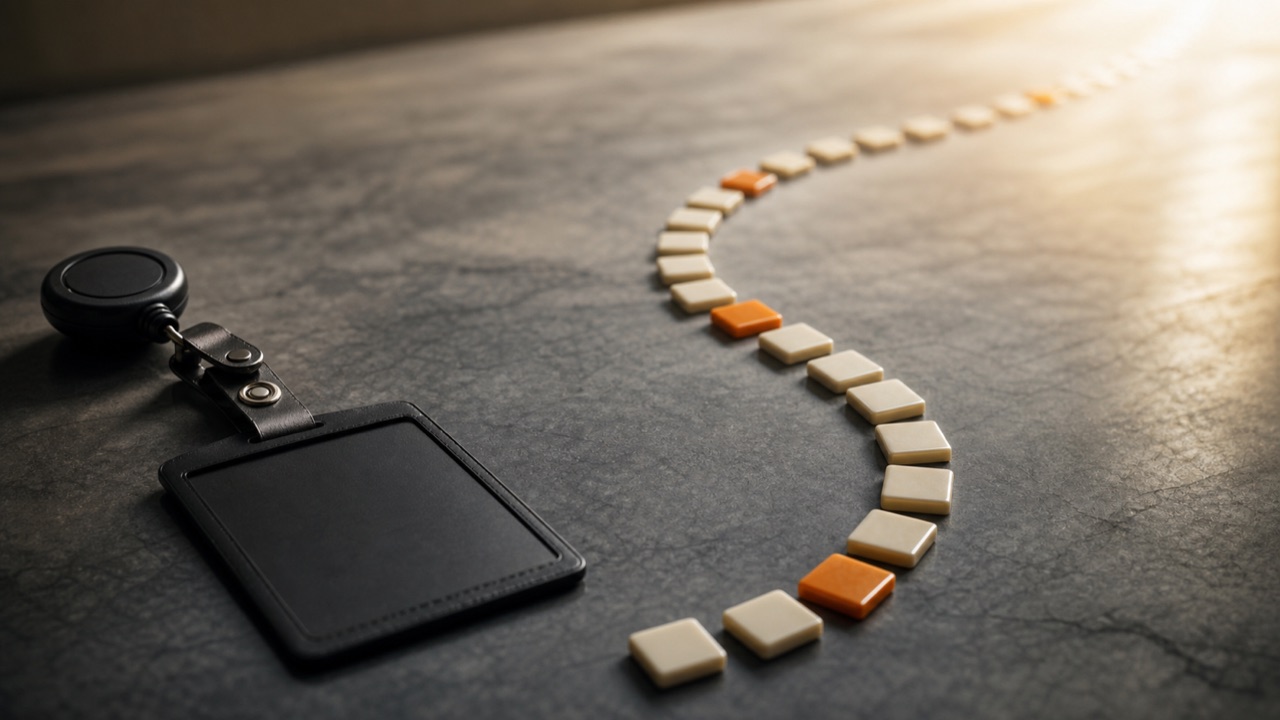 Conceptual editorial image illustrating first month after quitting job.