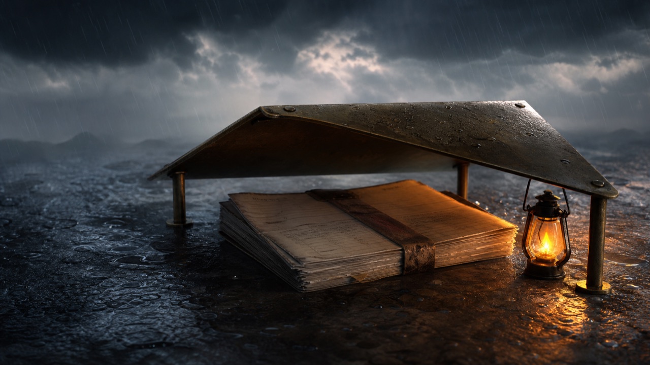 Conceptual editorial image illustrating market crash after retirement.